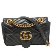 Pre-owned Leather shoulder-bags Gucci Vintage , Black , Dames