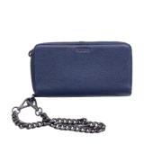 Pre-owned Leather wallets Prada Vintage , Blue , Dames