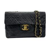 Pre-owned Leather chanel-bags Chanel Vintage , Black , Dames