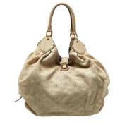 Pre-owned Leather handbags Louis Vuitton Vintage , Beige , Dames