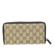 Pre-owned Leather wallets Gucci Vintage , Brown , Dames