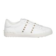 Studded Leren Sneakers Valentino Garavani , White , Heren