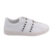 Witte Leren Sneakers Veters Rubberen Zool Valentino Garavani , White ,...