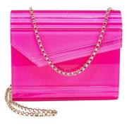 Pre-owned Leather clutches Jimmy Choo Pre-owned , Pink , Dames