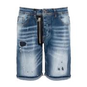 Vintage Denim Shorts met Unieke Details Xagon Man , Blue , Heren