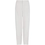 Grijze Broek met Elastische Tailleband Giorgio Armani , Gray , Dames