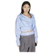 Poplin Wrapped Shirt Alexander Wang , Blue , Dames