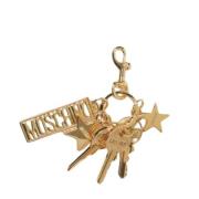 Sleutelhanger Logo Couture Gouden Print Moschino , Yellow , Dames