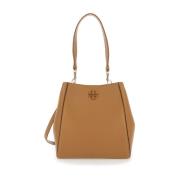 Beige Bucket Tas met Afneembare Band Tory Burch , Beige , Dames