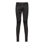 Leren motorbroek Balmain , Black , Heren