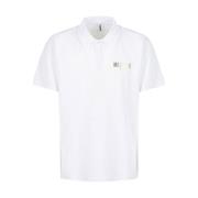 Witte Katoenen Poloshirt Love Moschino , White , Heren