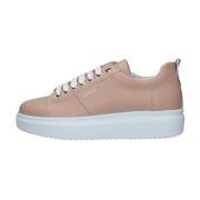 Dames Leren Lage Sneakers Exton , Pink , Dames