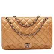 Pre-owned Leather chanel-bags Chanel Vintage , Orange , Dames