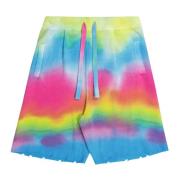 Tie Dye Katoenen Bermuda Shorts Laneus , Multicolor , Heren