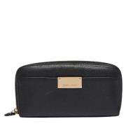 Pre-owned Leather wallets Jimmy Choo Pre-owned , Black , Dames