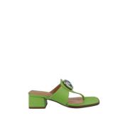 Groene Sandaal met Hartversiering Mamma Noa Harmon , Green , Dames