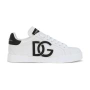 Witte Portofino Logo Sneakers Dolce & Gabbana , White , Dames