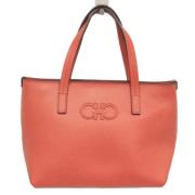 Pre-owned Leather handbags Salvatore Ferragamo Pre-owned , Orange , Da...