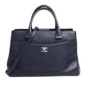 Pre-owned Leather chanel-bags Chanel Vintage , Blue , Dames