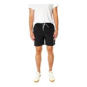 Tencel Shorts Mid Rise Elastische Taille Portuguese Flannel , Black , ...