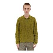 Polka Dot Half-Zip Sweater Brain Dead , Green , Heren