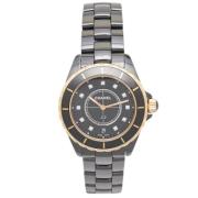 Pre-owned Fabric watches Chanel Vintage , Black , Dames