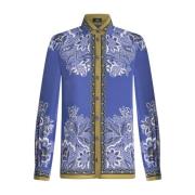 Blauwe Bloemenprint Zijden Overhemd Etro , Blue , Dames