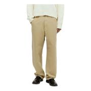 Canvas Mid-Rise Broek The Row , Beige , Heren