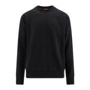 Zwarte Aw23 Heren Sweatshirt van Katoen Diesel , Black , Heren