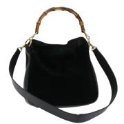 Pre-owned Suede handbags Gucci Vintage , Black , Dames