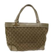 Pre-owned Canvas totes Gucci Vintage , Brown , Dames