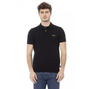 Baldinini Trend Black Cotton Polo Shirt Baldinini , Black , Heren