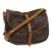 Pre-owned Canvas shoulder-bags Louis Vuitton Vintage , Brown , Dames