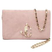 Pre-owned Suede clutches Jimmy Choo Pre-owned , Pink , Dames