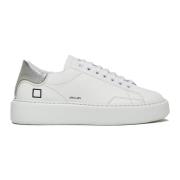 Witte Sneakers met Zilveren Details D.a.t.e. , White , Dames