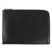 Pre-owned Leather clutches Louis Vuitton Vintage , Black , Dames