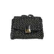 Pre-owned Leather shoulder-bags Bottega Veneta Vintage , Black , Dames