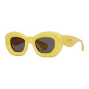 Cat-eye zonnebril in geel nylon Loewe , Yellow , Dames