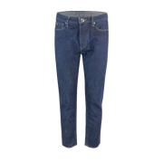 Blauwe Jeans 5-Pocket Rits Knoopsluiting Emporio Armani , Blue , Heren