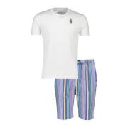 Paarse Gestreepte Katoenen Pyjama Ralph Lauren , Multicolor , Heren