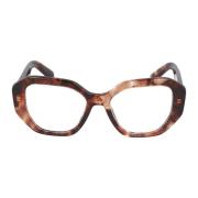 Moderne Onregelmatige Bril Prada , Brown , Unisex