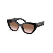 Stijlvolle Zonnebril Bruin Verlooplens Prada , Black , Dames