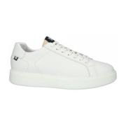 Witte Vetersneakers met Strakke Lijnen Blackstone , White , Heren
