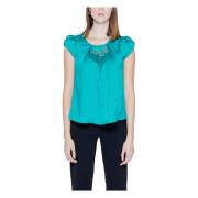 Korte Mouw Damesblouse Rinascimento , Green , Dames