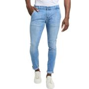 Blauwe Skinny Fit Jeans Amerikaanse Stijl Dondup , Blue , Heren