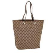 Pre-owned Canvas totes Gucci Vintage , Beige , Dames