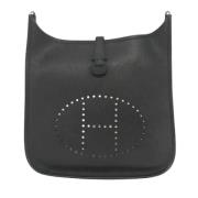 Pre-owned Leather shoulder-bags Hermès Vintage , Black , Dames
