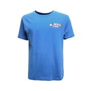 Blauw Grafisch Logo T-shirt met Gelato Print Moschino , Blue , Heren