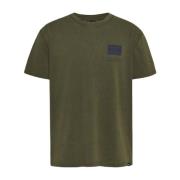 Groene Logo T-shirt - Bedrukte Achterkant Tommy Jeans , Green , Heren