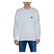 Mannen Badge Trui Tommy Jeans , White , Heren